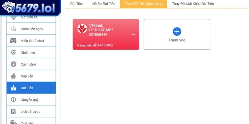 Rút Tiền 5679 – Nhận Thưởng Nhanh Quy Trình Minh Bạch  2 Chọn phương thức giao dịch